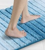 Navy Polyester 32X20 Inches Anti-Skid  Bath Mat