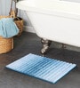 Navy Polyester 32X20 Inches Anti-Skid  Bath Mat