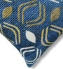 Navy Polyester Abstract 16x16 inches Cushion Covers Set of 3