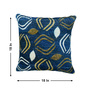 Navy Polyester Abstract 18x18 inches Cushion Cover