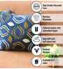 Navy Polyester Abstract 18x18 inches Cushion Covers Set of 3