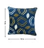 Navy Polyester Abstract 18x18 inches Cushion Covers Set of 3