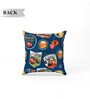 Navy Polyester Disney 16x16 inches Reversible Kids Cushion (1 Pc)