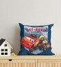 Navy Polyester Disney 16x16 inches Reversible Kids Cushion (1 Pc)