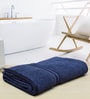 Navy Blue Solid 500 GSM Cotton Bath Towel