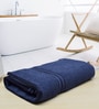 Navy Blue Solid 500 GSM Cotton Bath Towel
