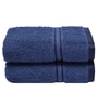 Navy Blue Solid 500 GSM Cotton Hand Towels (Set of 2)