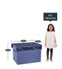 Navy Star Fabric Storage Box in Blue Colour