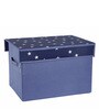 Navy Star Fabric Storage Box in Blue Colour