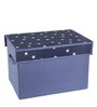 Navy Star Fabric Storage Box in Blue Colour