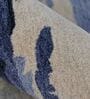 Blue Abstract Viscose 8 ft x 10 ft Hand Tufted Carpet