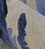 Blue Abstract Viscose 5 ft x 8 ft Hand Tufted Carpet