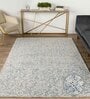 Navy Wool Abstract 9' x 6' Hand tufted Carpet