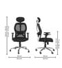 Navya Office Chair with Breathable Mesh and Adjustable Armrests in Black