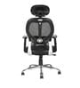 Navya Office Chair with Breathable Mesh and Adjustable Armrests in Black