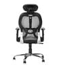 Navya Office Chair with Breathable Mesh and Adjustable Armrests in Grey