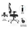 Navya Office Chair with Breathable Mesh and Adjustable Armrests in Black