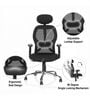 Navya Office Chair with Breathable Mesh and Adjustable Armrests in Black