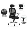 Navya Office Chair with Breathable Mesh and Adjustable Armrests in Black