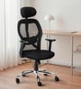Navya Office Chair with Breathable Mesh and Adjustable Armrests in Black