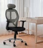 Navya Office Chair with Breathable Mesh and Adjustable Armrests in Grey