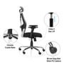 Navya Office Chair with Breathable Mesh and Adjustable Armrests in Grey