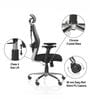Navya Office Chair with Breathable Mesh and Adjustable Armrests in Grey