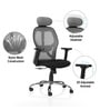 Navya Office Chair with Breathable Mesh and Adjustable Armrests in Grey