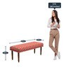 Nawaab Fabric Bench in Red Ikkat Design Colour