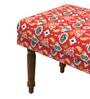 Nawaab Fabric Bench in Red Ikkat Design Colour