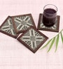 Naxos Brown  Cotton 4 Pcs Coasters