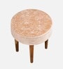 Nayla Stool In Beige Sparkle Colour