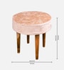 Nayla Stool In Beige Sparkle Colour