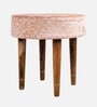 Nayla Stool In Beige Sparkle Colour