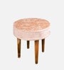 Nayla Stool In Beige Sparkle Colour