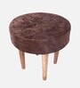 Nayla Stool In Caramel Brown Sparkle Colour