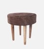 Nayla Stool In Caramel Brown Sparkle Colour