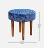 Nayla Stool In Indigo Patch Kantha Fabric Nayla Stool In Indigo Patch Kantha Fabric