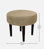 Nayla Stool In Jute Beige Colour