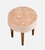 Nayla Stool Set Of 2 In Beige Sparkle Colour