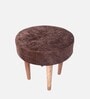 Nayla Stool Set Of 2 In Caramel Brown Sparkle Colour