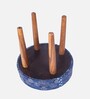 Nayla Stool Set Of 2 In Indigo Colour