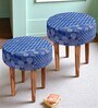 Nayla Stool Set Of 2 In Indigo Colour