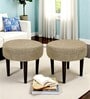 Nayla Stool Set Of 2 In Jute Beige Colour