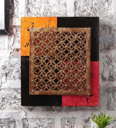 Multicolour MDF & Mango Wood Wall Panel