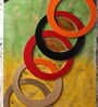 Multicolour Wooden Round Ring Wall Art