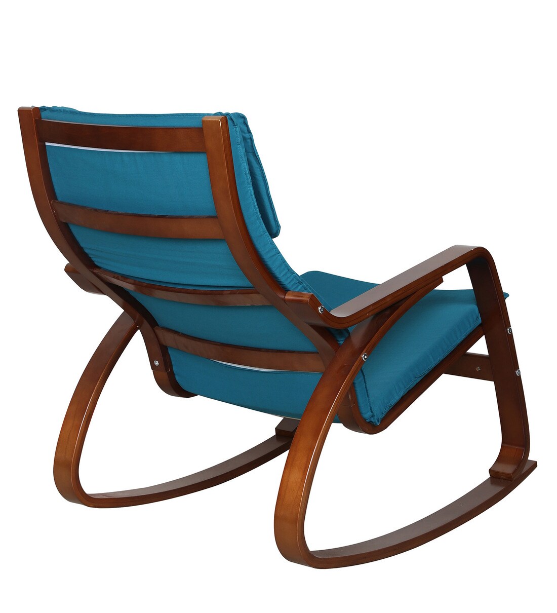 Buy New Liverpool Rocking Chair with Cushion in Blue Colour by Parin Online - Upholstered ...