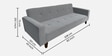 Rakuten Fabric 3 Seater Convertible Sofa Cum Bed In Ash Grey Colour
