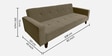 Rakuten Fabric 3 Seater Convertible Sofa Cum Bed In Sandy Brown Colour