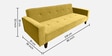 Rakuten Fabric 3 Seater Convertible Sofa Cum Bed In Yellow Colour